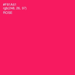 #F81A61 - Rose Color Image