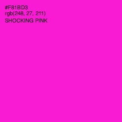 #F81BD3 - Shocking Pink Color Image