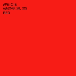 #F81C16 - Red Color Image
