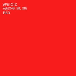 #F81C1C - Red Color Image