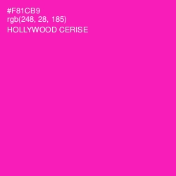 #F81CB9 - Hollywood Cerise Color Image