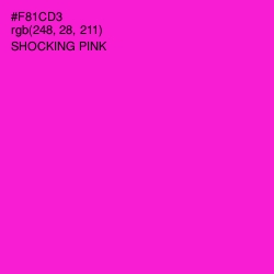 #F81CD3 - Shocking Pink Color Image