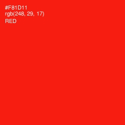 #F81D11 - Red Color Image