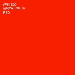 #F81E00 - Red Color Image