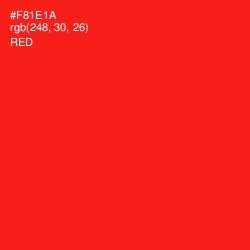 #F81E1A - Red Color Image