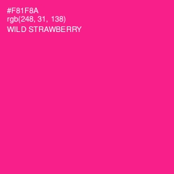 #F81F8A - Wild Strawberry Color Image