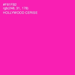 #F81FB2 - Hollywood Cerise Color Image