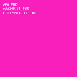 #F81FBD - Hollywood Cerise Color Image