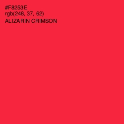 #F8253E - Alizarin Crimson Color Image