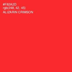 #F82A2D - Alizarin Crimson Color Image