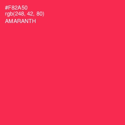 #F82A50 - Amaranth Color Image