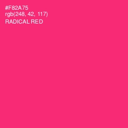 #F82A75 - Radical Red Color Image