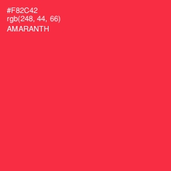 #F82C42 - Amaranth Color Image