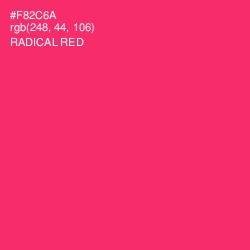#F82C6A - Radical Red Color Image