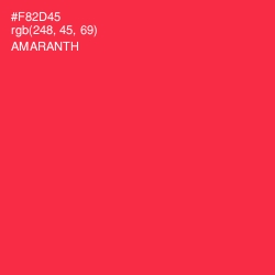 #F82D45 - Amaranth Color Image