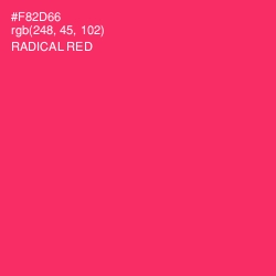 #F82D66 - Radical Red Color Image