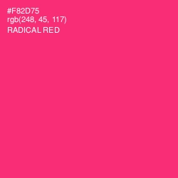 #F82D75 - Radical Red Color Image