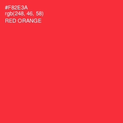 #F82E3A - Red Orange Color Image