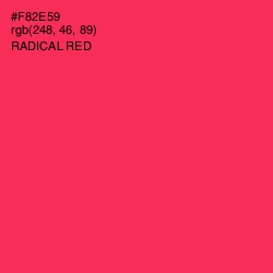 #F82E59 - Radical Red Color Image