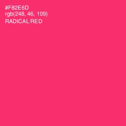 #F82E6D - Radical Red Color Image