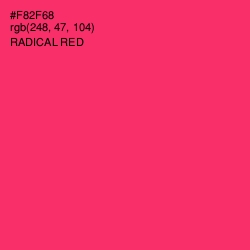 #F82F68 - Radical Red Color Image