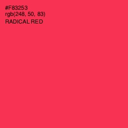 #F83253 - Radical Red Color Image