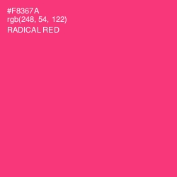 #F8367A - Radical Red Color Image