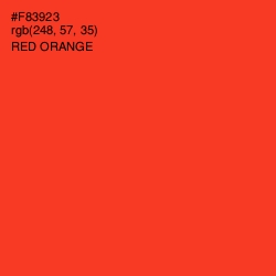 #F83923 - Red Orange Color Image