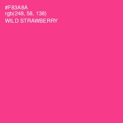 #F83A8A - Wild Strawberry Color Image