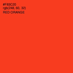 #F83C20 - Red Orange Color Image