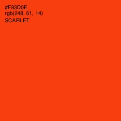 #F83D0E - Scarlet Color Image