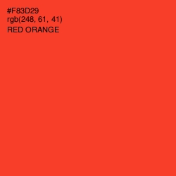 #F83D29 - Red Orange Color Image