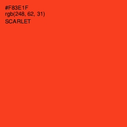 #F83E1F - Scarlet Color Image