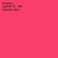 #F83F6C - Radical Red Color Image