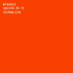 #F84000 - Vermilion Color Image