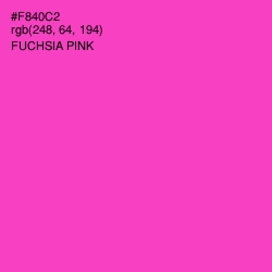 #F840C2 - Fuchsia Pink Color Image