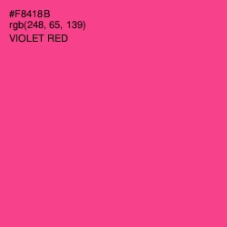 #F8418B - Violet Red Color Image
