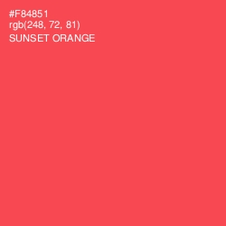 #F84851 - Sunset Orange Color Image