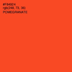 #F84924 - Pomegranate Color Image