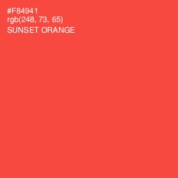 #F84941 - Sunset Orange Color Image