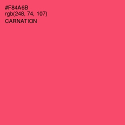 #F84A6B - Carnation Color Image