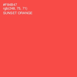 #F84B47 - Sunset Orange Color Image