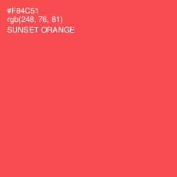 #F84C51 - Sunset Orange Color Image
