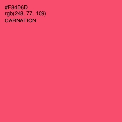 #F84D6D - Carnation Color Image