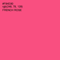 #F84E80 - French Rose Color Image