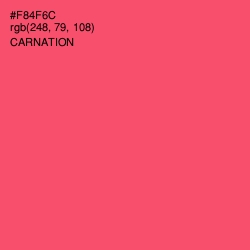 #F84F6C - Carnation Color Image