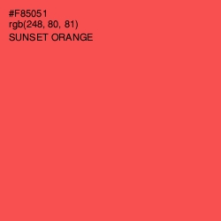 #F85051 - Sunset Orange Color Image