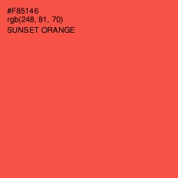 #F85146 - Sunset Orange Color Image