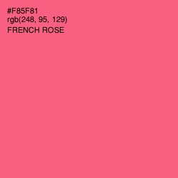 #F85F81 - French Rose Color Image