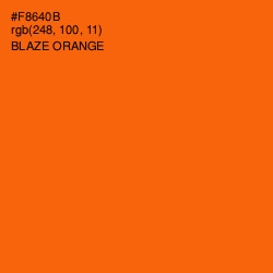 #F8640B - Blaze Orange Color Image